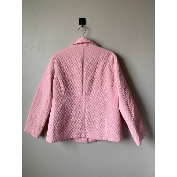 Talbots Lined Quilted Light Pink Jacket- Size Large - Picture 8 of 13
